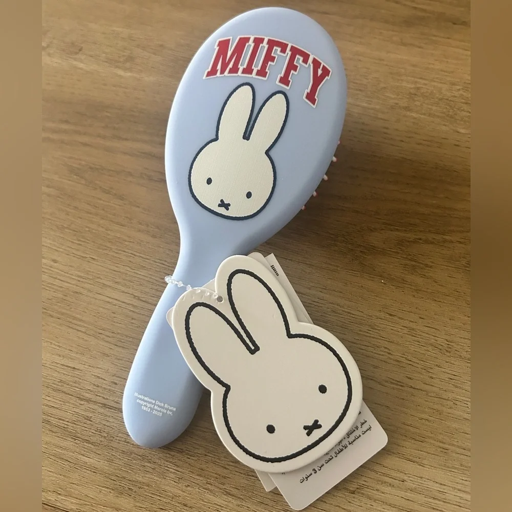 Miffy Kids Hair Brush Blue Bunny Design NWT